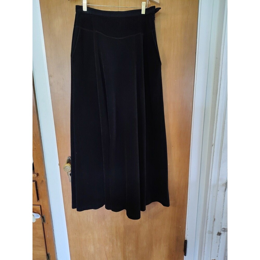 Vanity Fair 1960s Black maxi long skirt Vintage velour velvet SEE PHOTOS